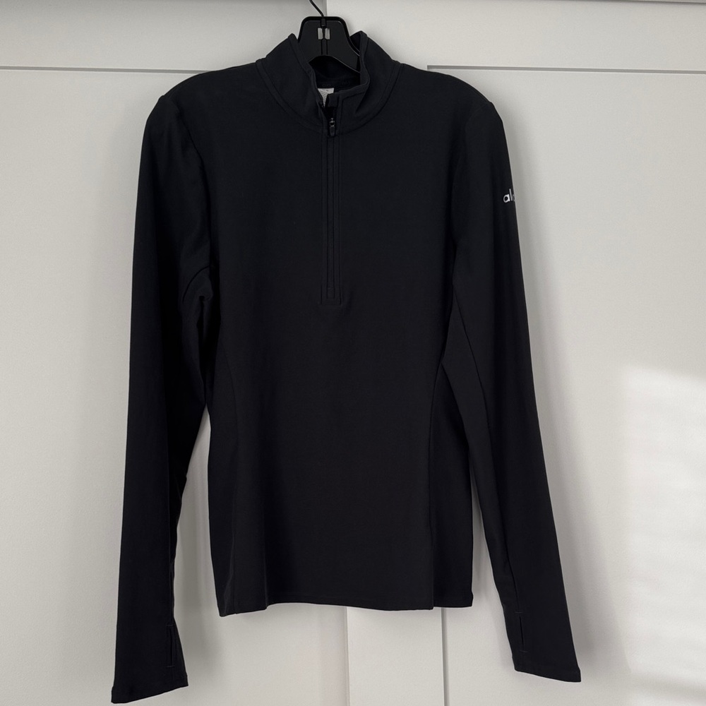 ALO Alosoft 1/2 Zip Rapid Pullover in Anthracite - Picture 5 of 6